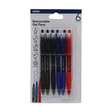 Retractable Gel Pens, 6 Pack - Anko