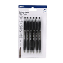 Retractable Gel Pens, 6 Pack - Anko