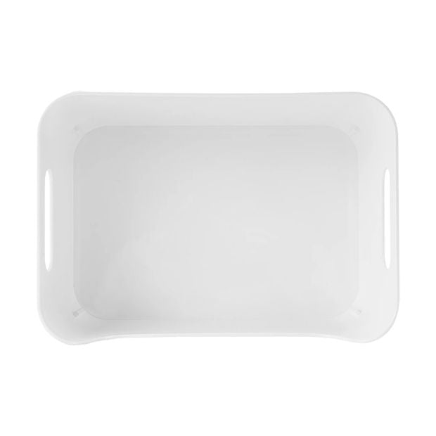 Small Cut Out Edge Storage Tub, White - Anko