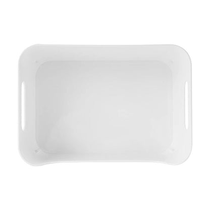 Small Cut Out Edge Storage Tub, White - Anko