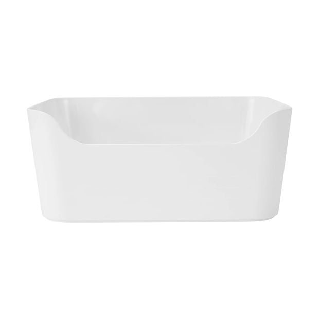 Small Cut Out Edge Storage Tub, White - Anko