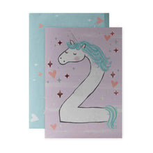 Connections from Hallmark 2nd Birthday Card - Unicorn Number