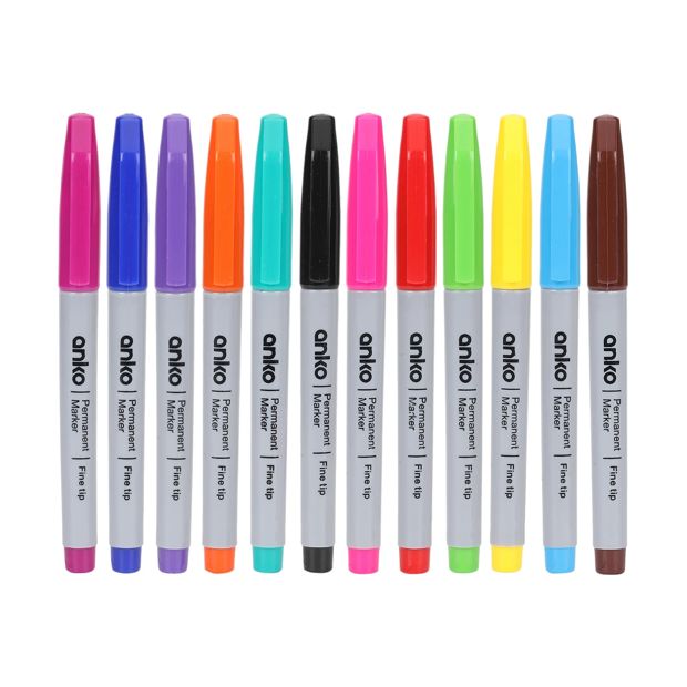 Permanent Markers 12 Pack - Anko