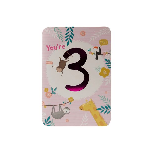 Connections from Hallmark 3rd Birthday Card - Animal Friends