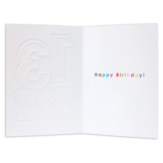Connections from Hallmark 13th Birthday Card - Yassss Queen