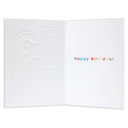 Connections from Hallmark 13th Birthday Card - Yassss Queen