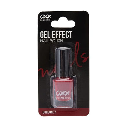 Gel Effect Nail Polish, Burgundy - OXX Cosmetics