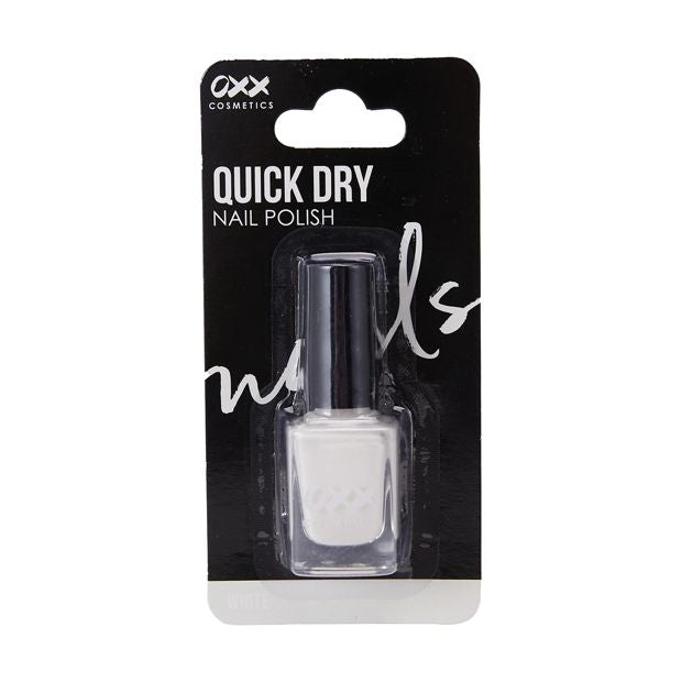 Quick Dry Nail Polish, White - OXX Cosmetics