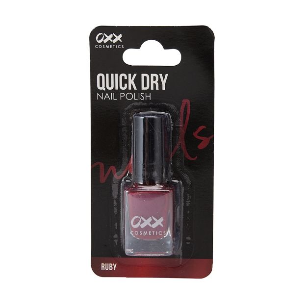 Quick Dry Nail Polish, Ruby - OXX Cosmetics
