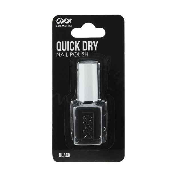 Quick Dry Nail Polish, Black - OXX Cosmetics