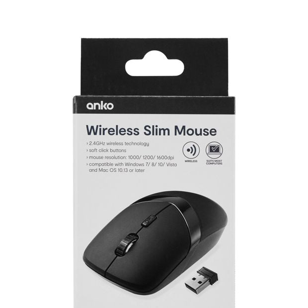 Wireless Slim Mouse - Anko