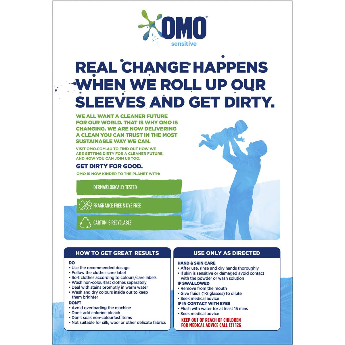 OMO Laundry Powder Sensitive Front & Top Loader 5kg