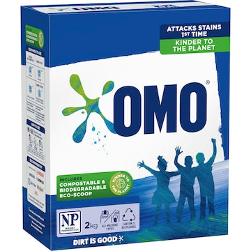 OMO Active Clean Laundry Powder Detergent 2kg