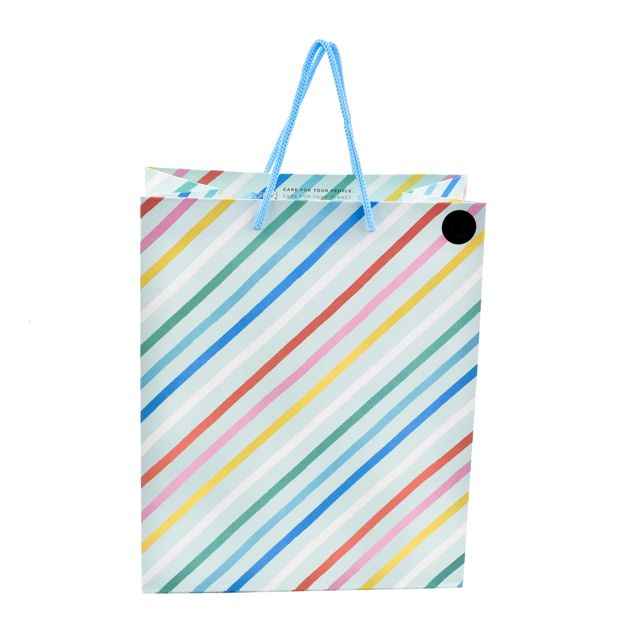 Hallmark Medium Colourful Diagonal Stripe Gift Bag