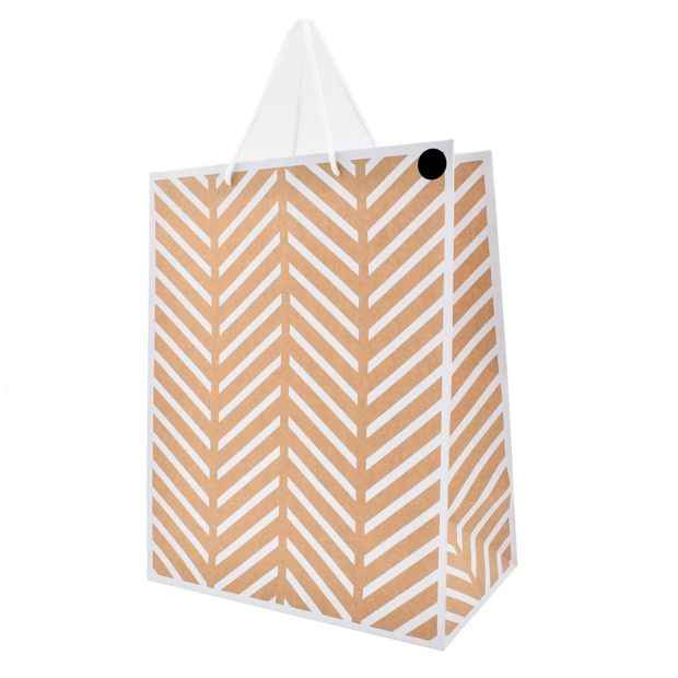 Hallmark Zigzag Kraft Gift Bag - Large