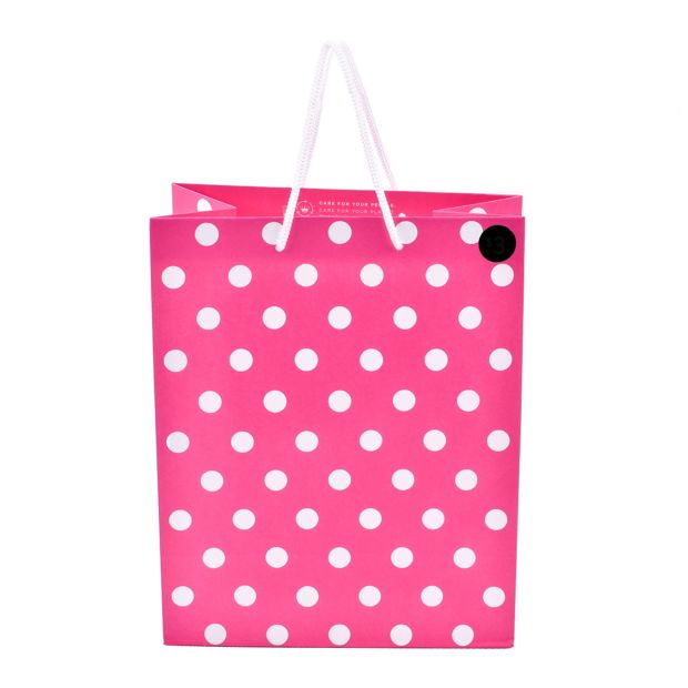 Hallmark Pink Polka Dot Gift Bag - Medium