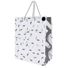 Hallmark Medium White & Silver Confetti Gift Bag