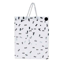 Hallmark Medium White & Silver Confetti Gift Bag