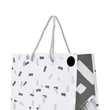 Hallmark Medium White & Silver Confetti Gift Bag