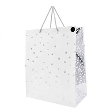 Hallmark White Silver Stars Gift Bag - Large