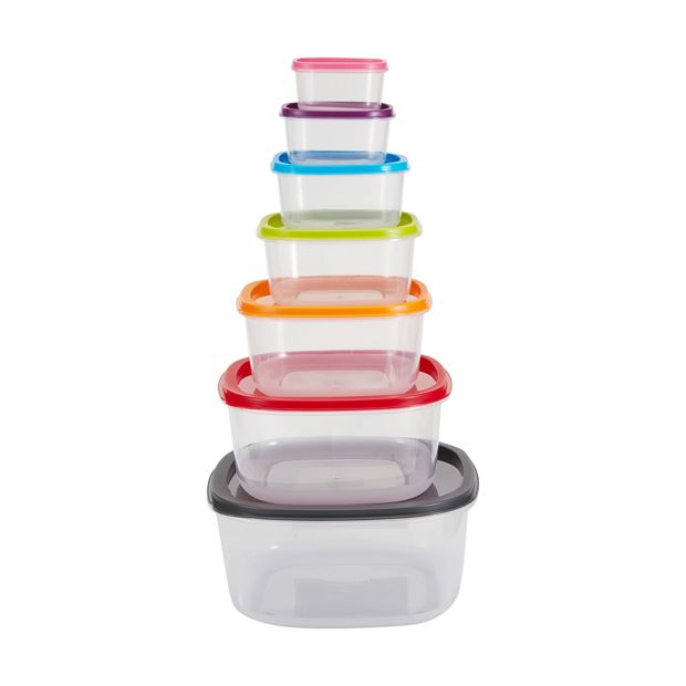 Square Food Containers, 7 Pack - Anko
