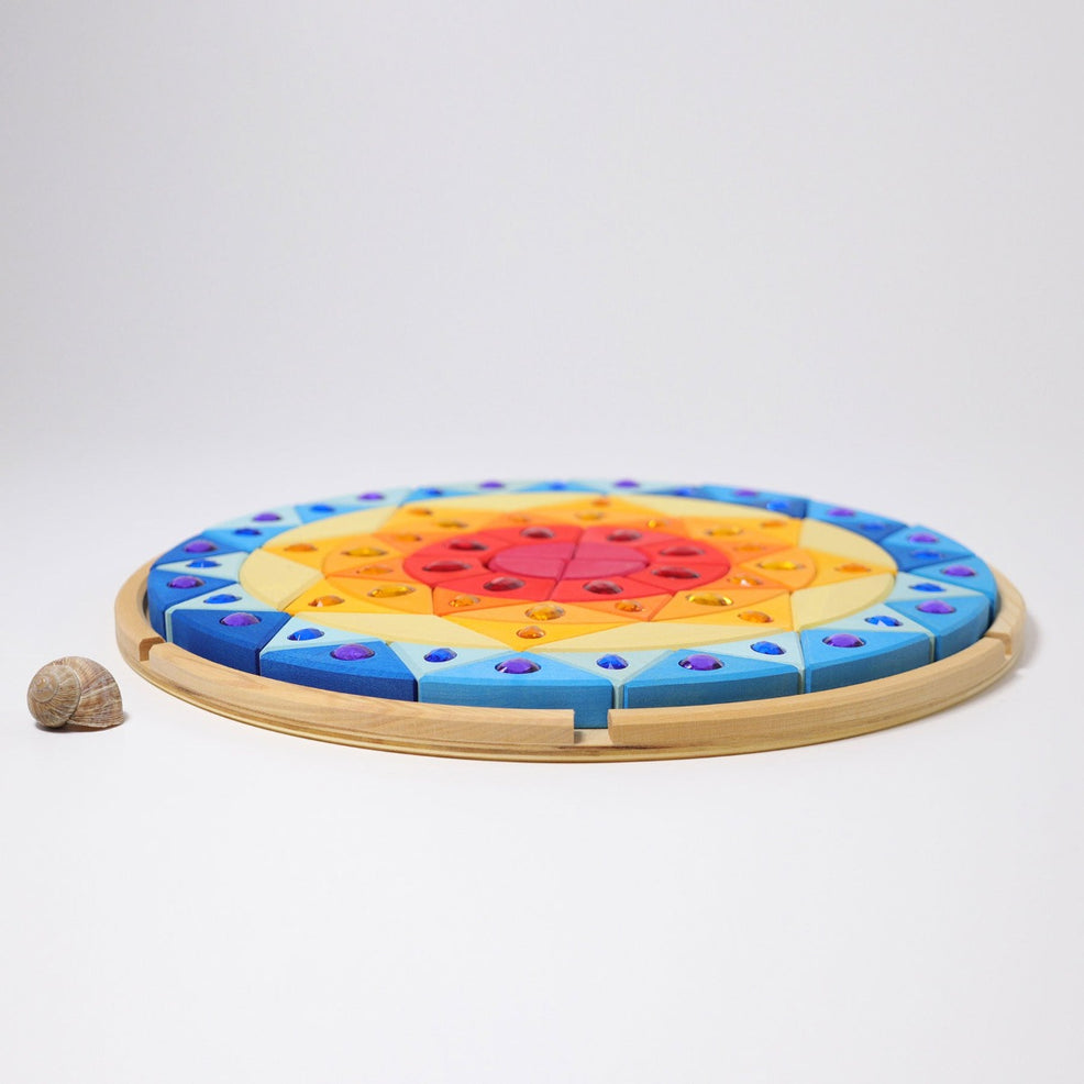 Grimm's Sparkling Mandala Sun Wooden Toys Baby Toddler Toys Gifting Idea for 3yrs+