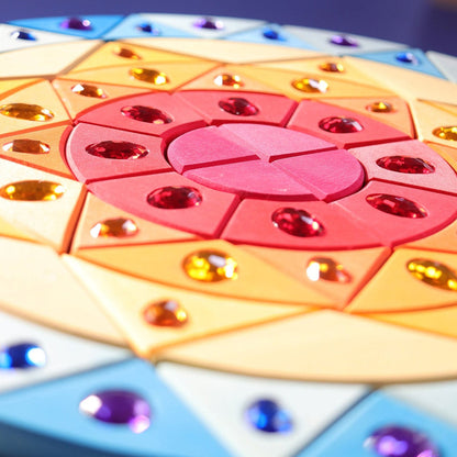 Grimm's Sparkling Mandala Sun Wooden Toys Baby Toddler Toys Gifting Idea for 3yrs+