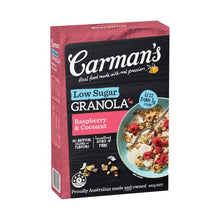 CARMANS GRANOLA LOW SUGAR RASPBERRY & COCONUT 450G