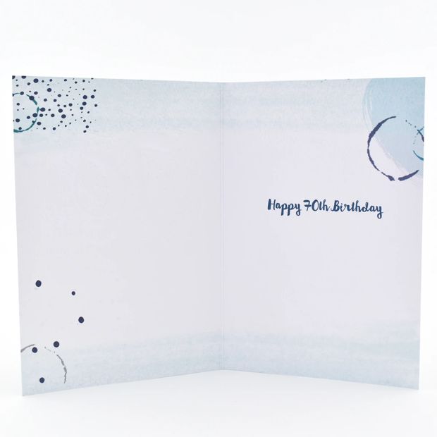 Hallmark Birthday Card - 70th Contemporary Design