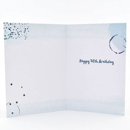 Hallmark Birthday Card - 70th Contemporary Design