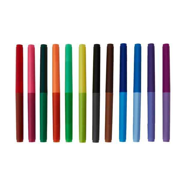 Double Ended Markers - 12 Pack
