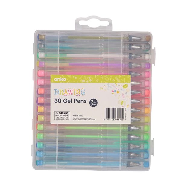 Gel Pen, 30 Pack - Anko