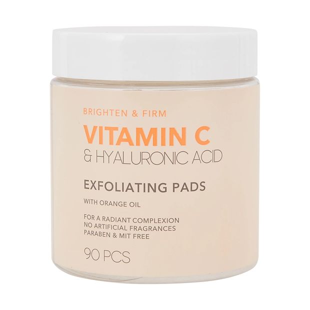 Vitamin C & Hyaluronic Acid Exfoliating Pads, 90 Pieces - Anko