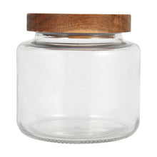550ml Glass Jar with Wood Lid - Anko