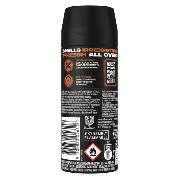 Collision Deodorant Bodyspray, Leather and Cookies - LYNX