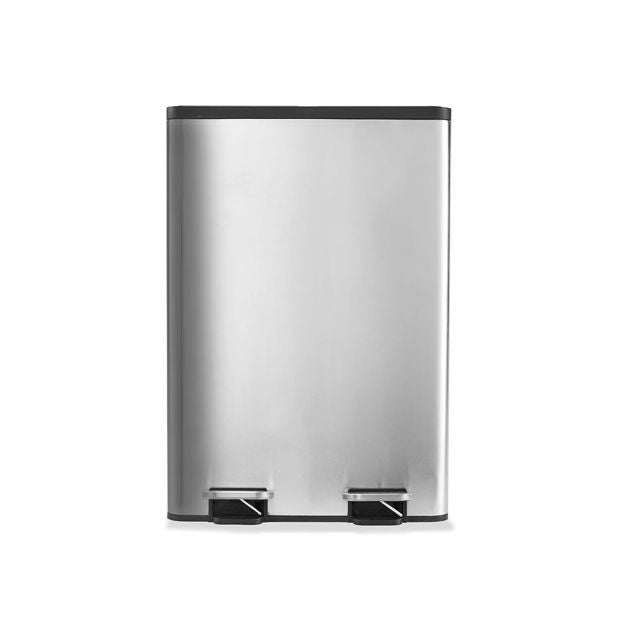 2 Compartment Stainless Steel Recycle Bin, 40L - Anko