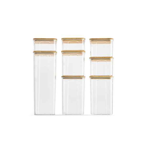 Bamboo Lid Food Storage Set, 8 Piece - Anko