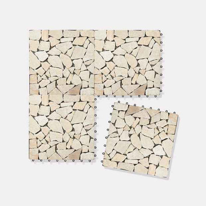 Stone Decking Tiles, 4 Pack - Anko