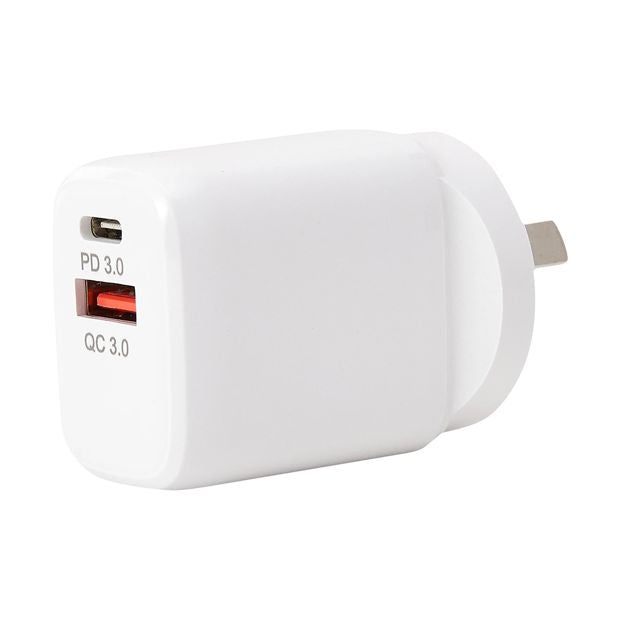 20W Wall Charger USB & USB-C - Anko