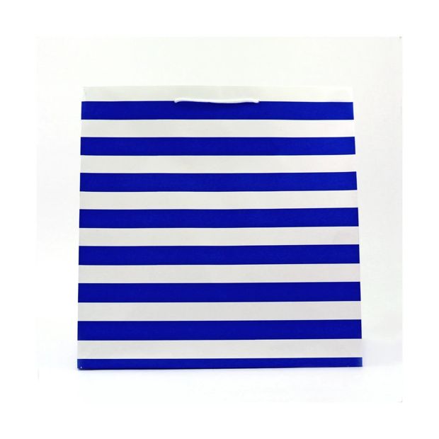 Connections from Hallmark Extra Large Gift Bag - Blue & White Stripes