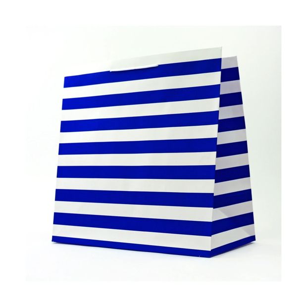 Connections from Hallmark Extra Large Gift Bag - Blue & White Stripes