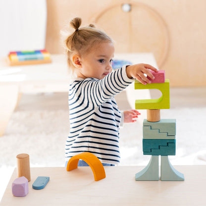 Grimm's Building World Cloud Play Wooden Toys Baby Toddler Toys Gifting Idea for 12m+