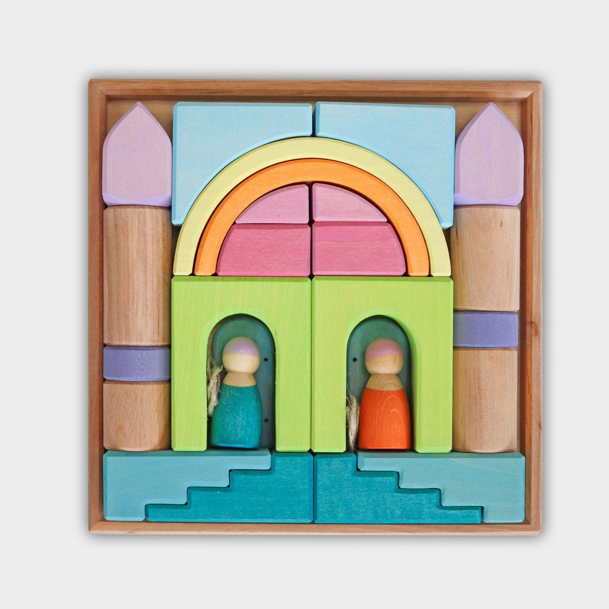 Grimm's Building World Cloud Play Wooden Toys Baby Toddler Toys Gifting Idea for 12m+