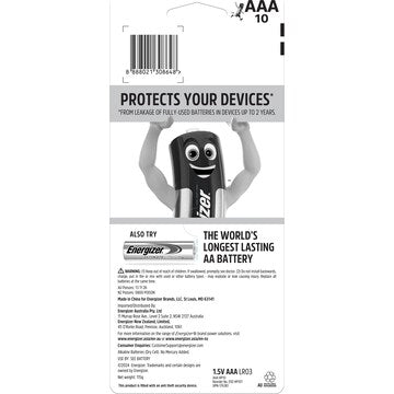 Energizer Max AAA Alkaline Batteries 10 pack
