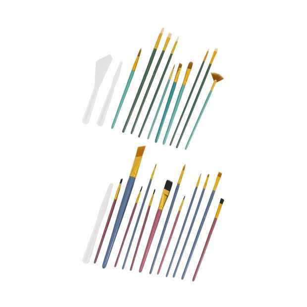 All Media Artist Brush Set, 25 Pack - Anko