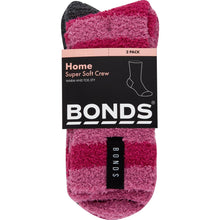 Bonds Ladies Super Soft Crew Socks Pink Size 8+ 2 pack