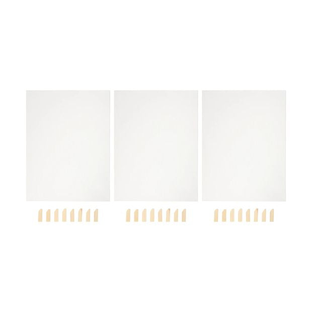 12in. x 16in. Deep Edge Stretched Canvas, 3 pack - Anko
