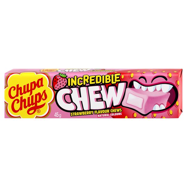 Chupa Chups Incredible Chew Strawberry - 20 Pieces