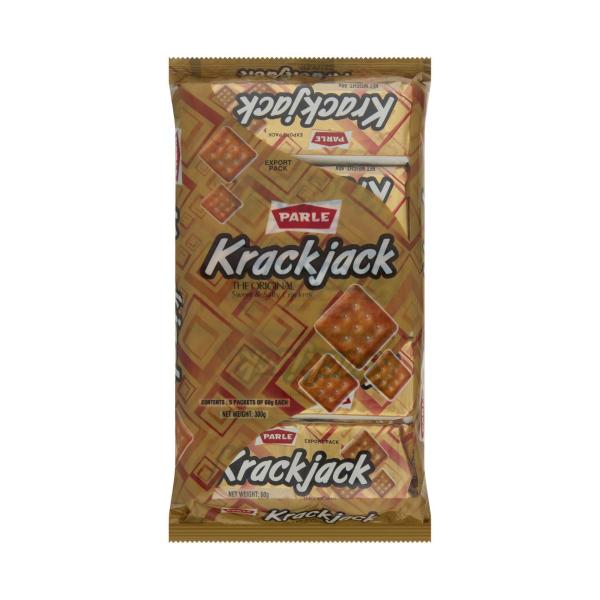PARLE KRACKJACK BISCUITS 5 PACK X 60G