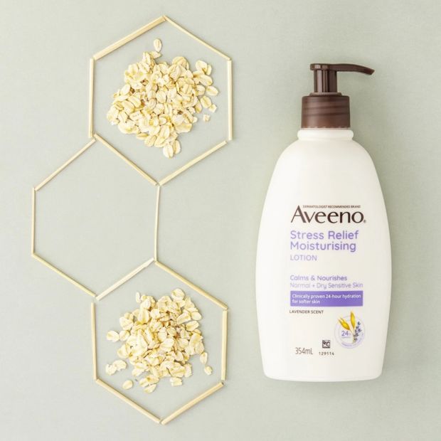 Aveeno Active Naturals Stress Relief Moisturising Lotion 354ml - Lavender, Chamomile & Ylang-Ylang
